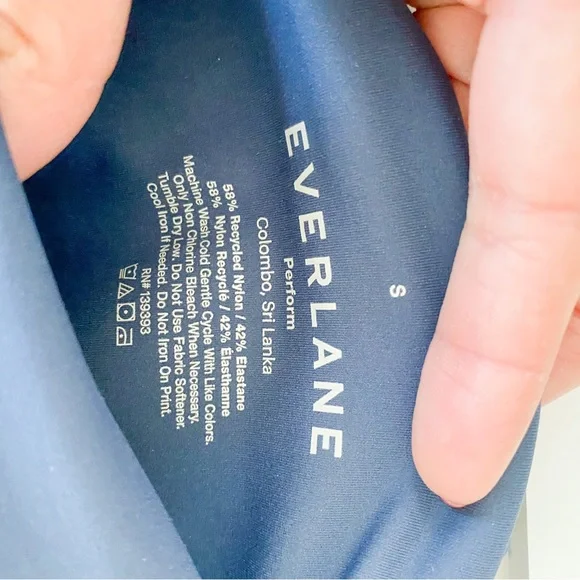 Everlane 3 Pieces Sportswear Yoga Workout Set Top + Short + Leggings Navy - Picture 7 of 8